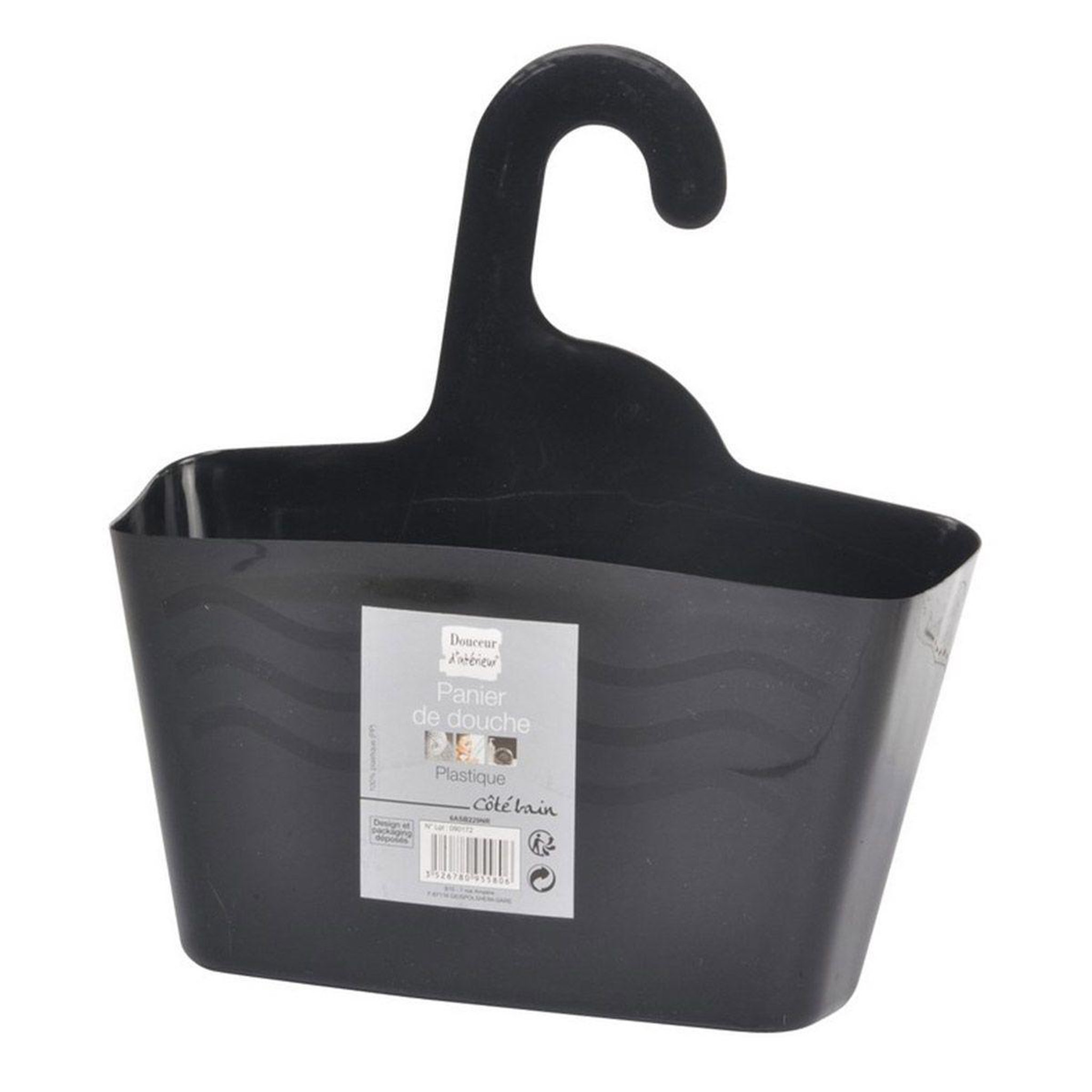 Douceur d'Intérieur Panier de douche  vitamine ii  22cm noir
