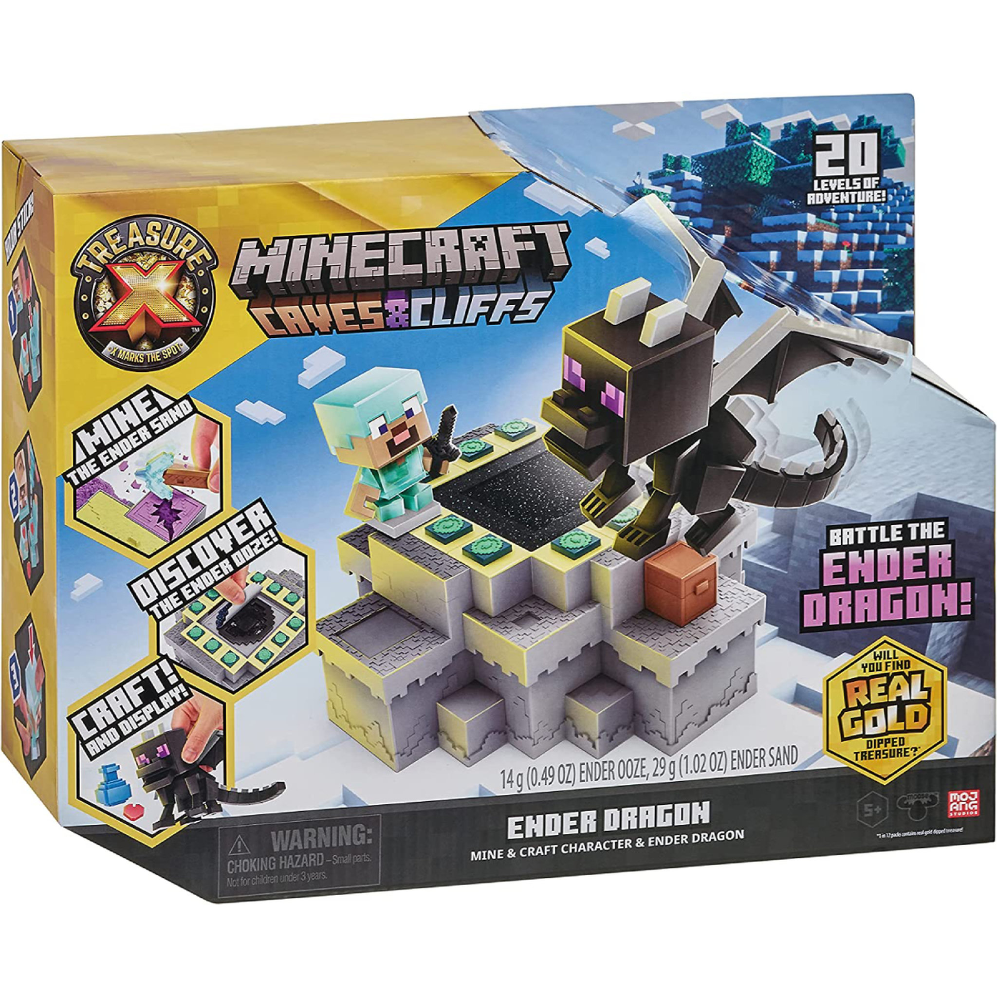 Voir la diapositive 1 : MOOSE TOYS Set de combat Trésor X Minecraft Ender Dragon
