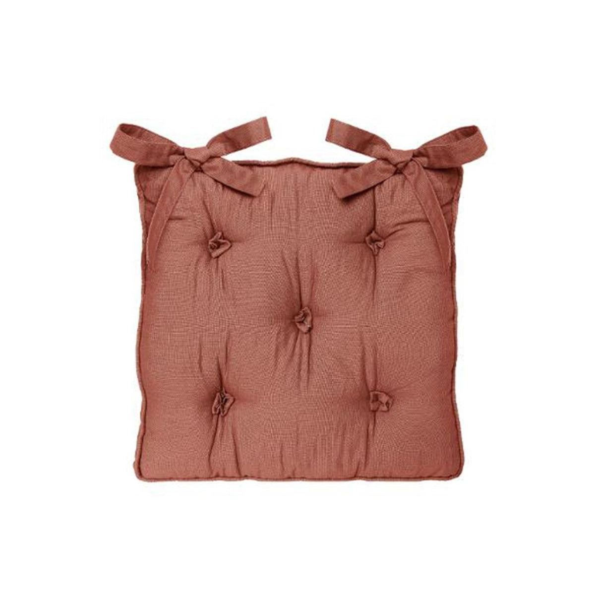 ATMOSPHERA Galette de Chaise  5 Boutons  40x40cm Terracotta