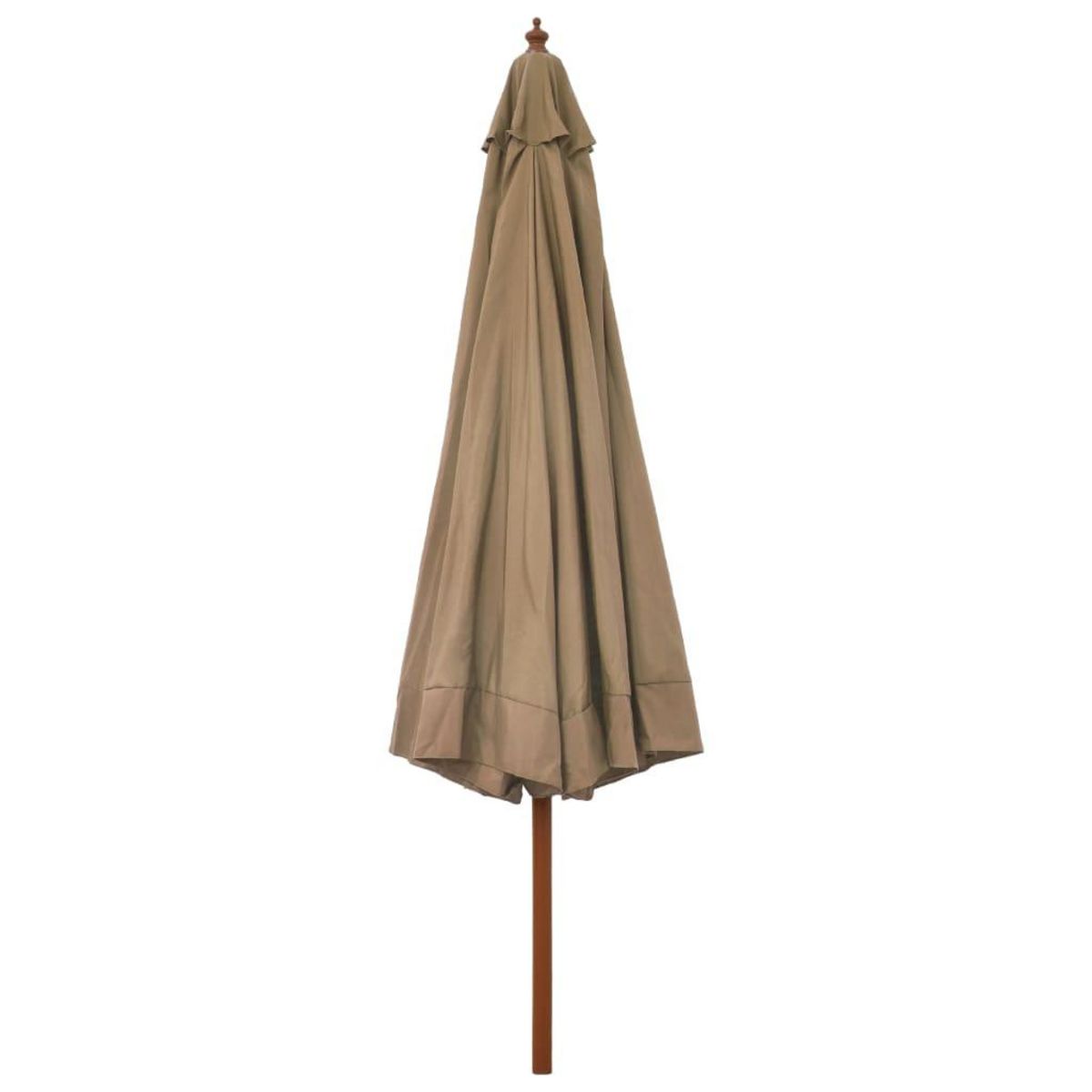 VIDAXL Parasol d'exterieur avec mat en bois 330 cm Taupe