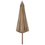Voir la diapositive 3 : VIDAXL Parasol d'exterieur avec mat en bois 330 cm Taupe