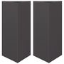 Voir la diapositive 2 : VIDAXL Jardinieres 2 pcs noir triangulaire 40x34,5x70 cm acier