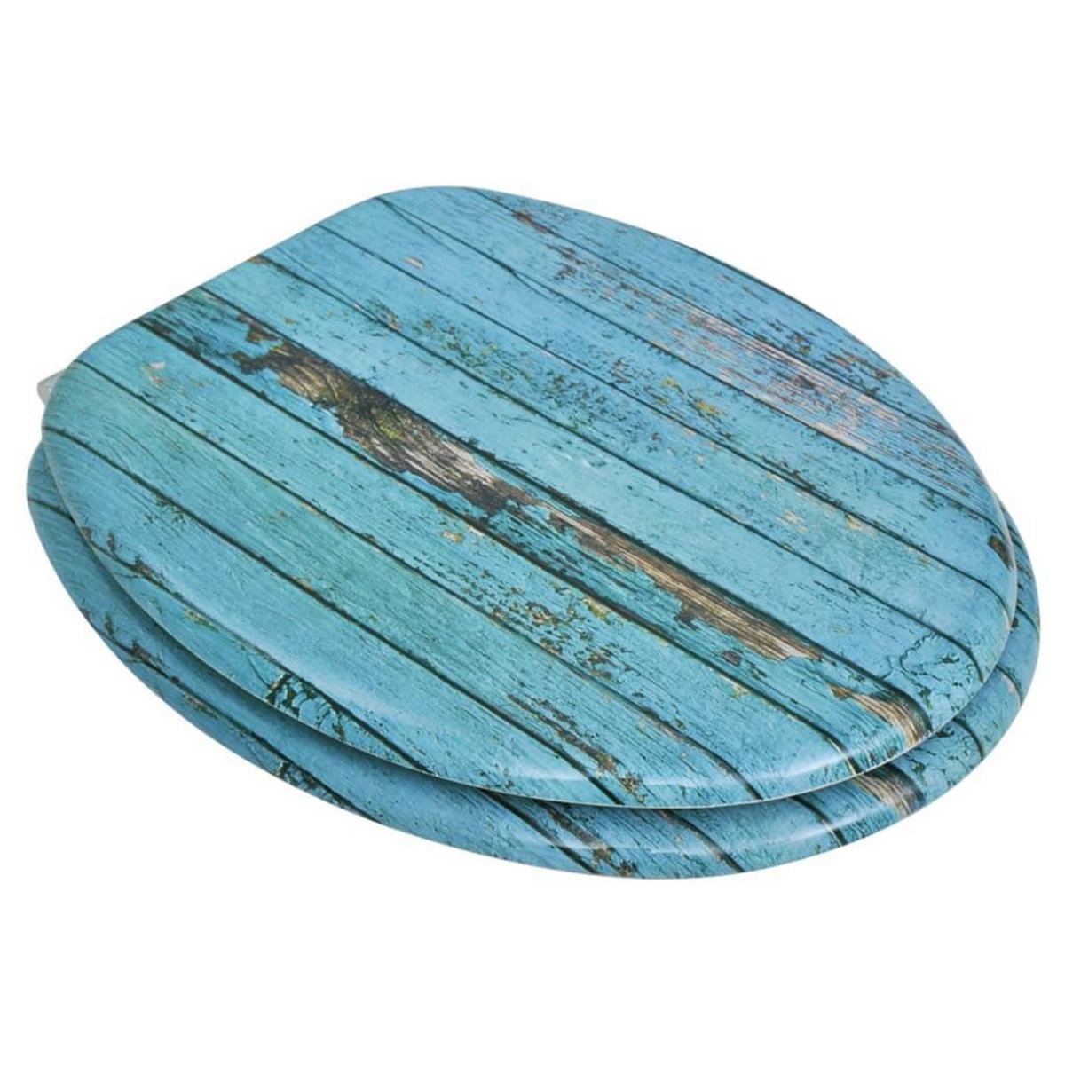 VIDAXL Siege de toilette avec couvercle en MDF Design de vieux bois