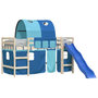 Voir la diapositive 4 : VIDAXL Rideaux pour lit mezzanine avec tunnel bleu polyester