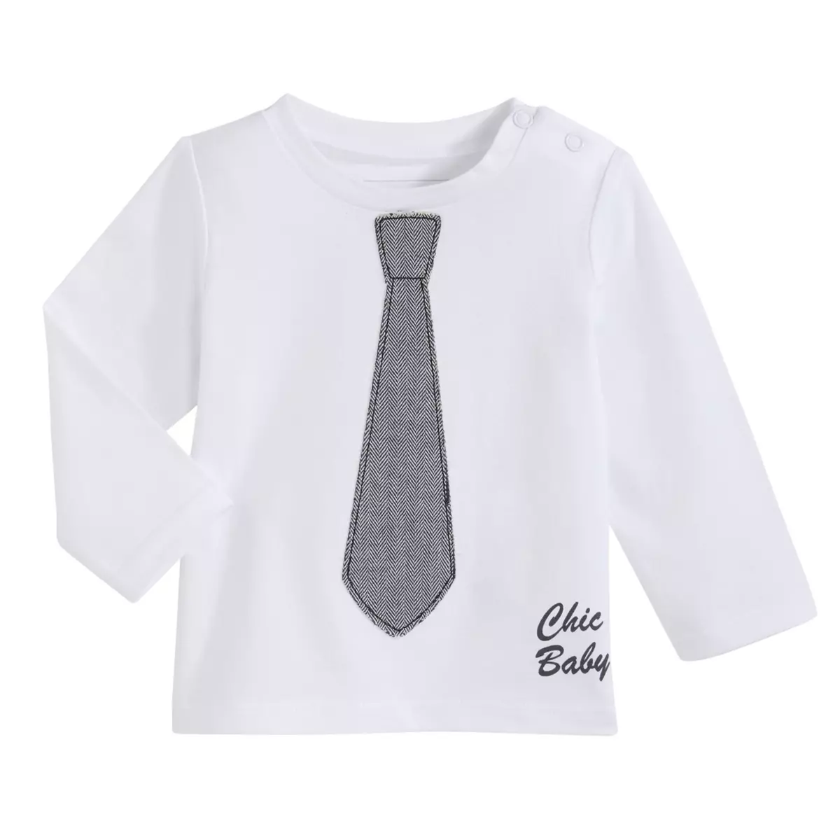 INEXTENSO Tee-shirt cravate manches longues bébé garçon