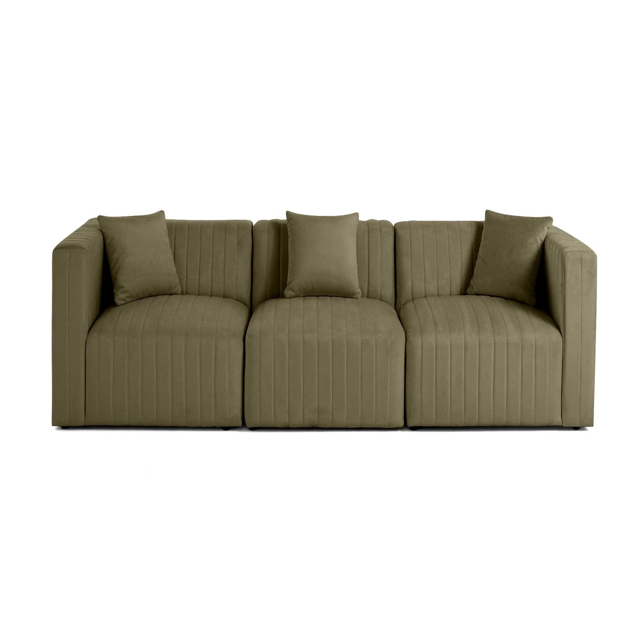 Voir la diapositive 1 : BEST MOBILIER Nova - canapé modulable 3 places - en velours