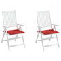 Voir la diapositive 4 : VIDAXL Coussins de chaise jardin lot de 2 rouge 40x40x3cm tissu oxford