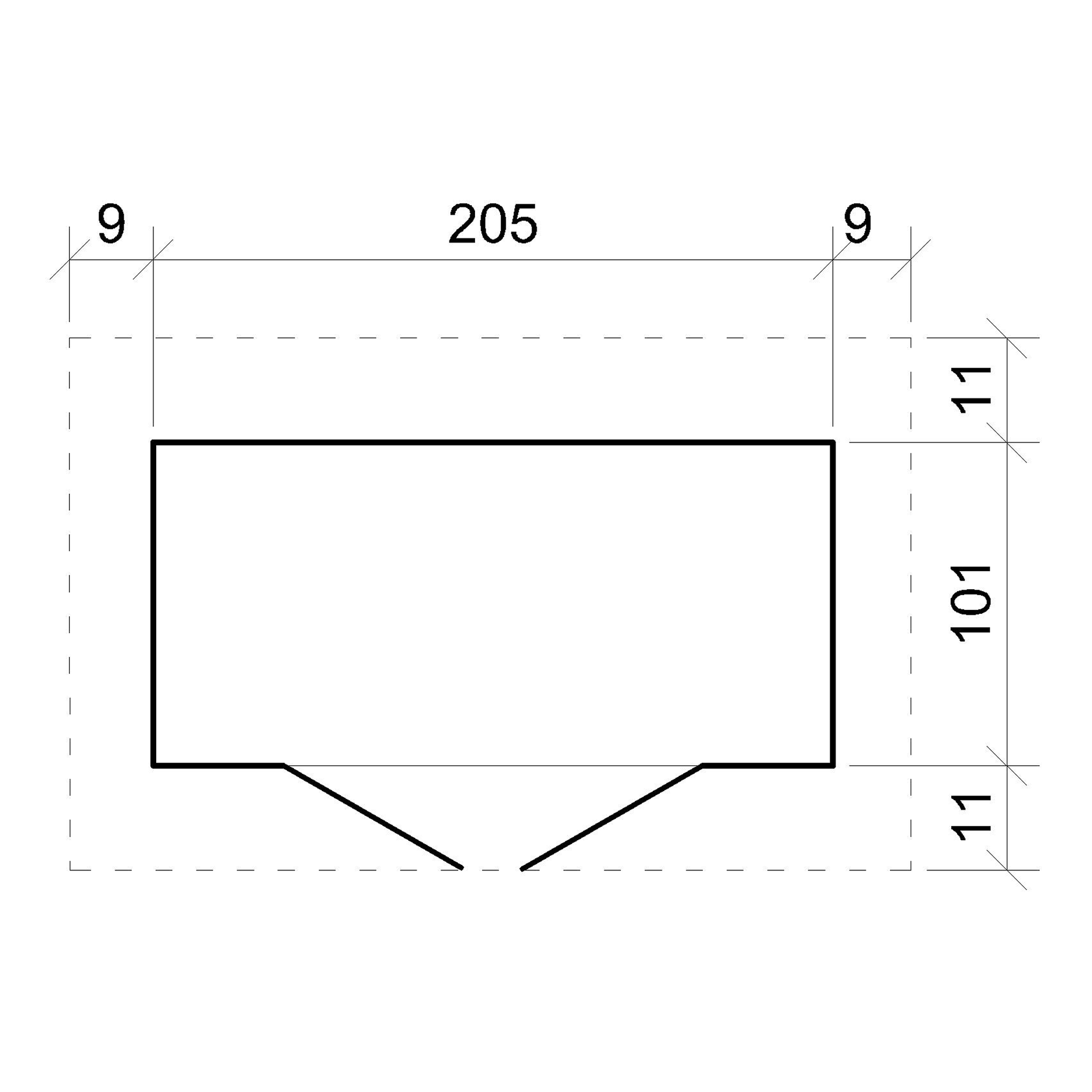 Voir la diapositive 3 : TIMBELA Abri à outils en bois naturel - stockage extérieur sans fenêtres h194x123x223 cm/2,1 m² m348