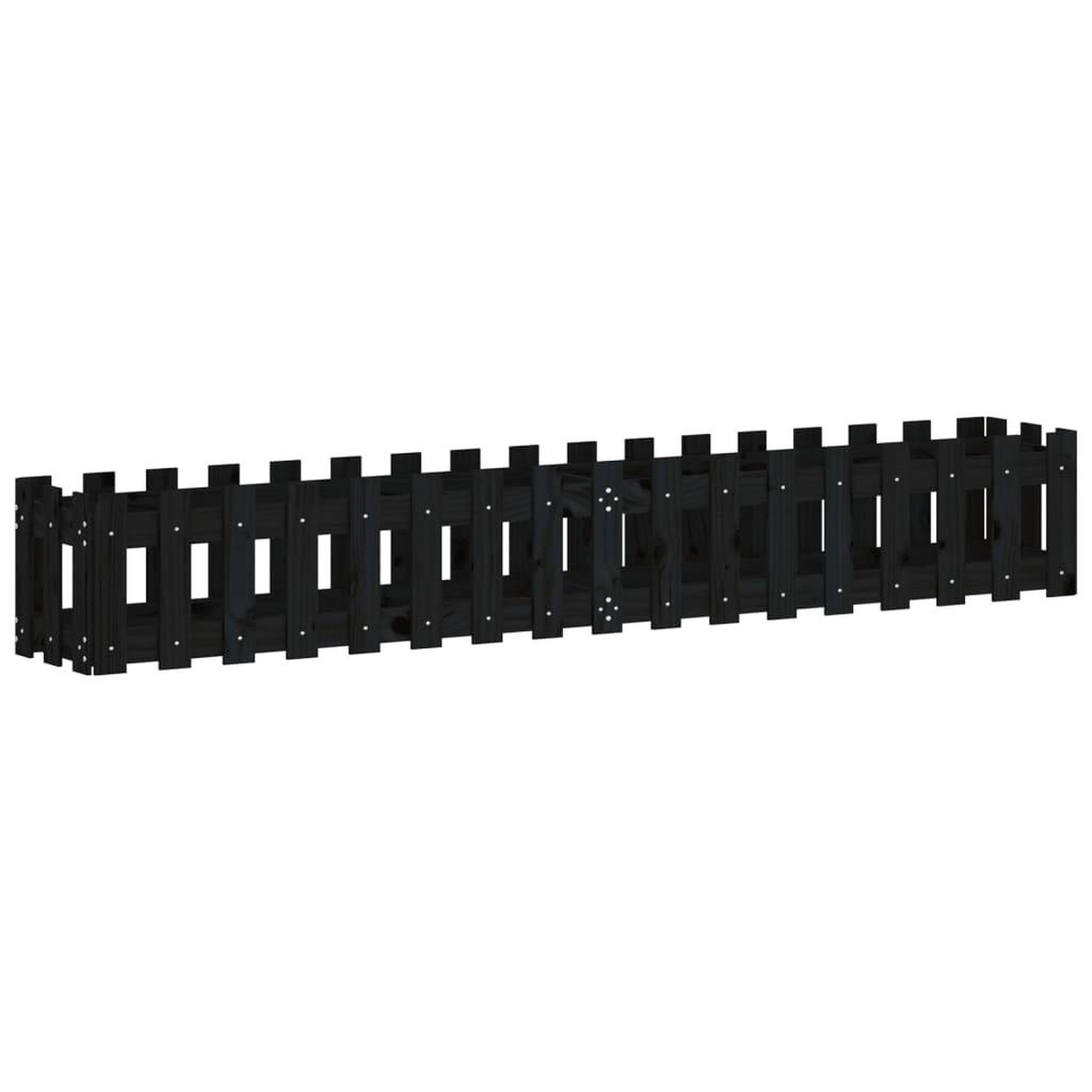 Voir la diapositive 2 : VIDAXL Lit sureleve de jardin design de cloture 200x30x30cm pin massif