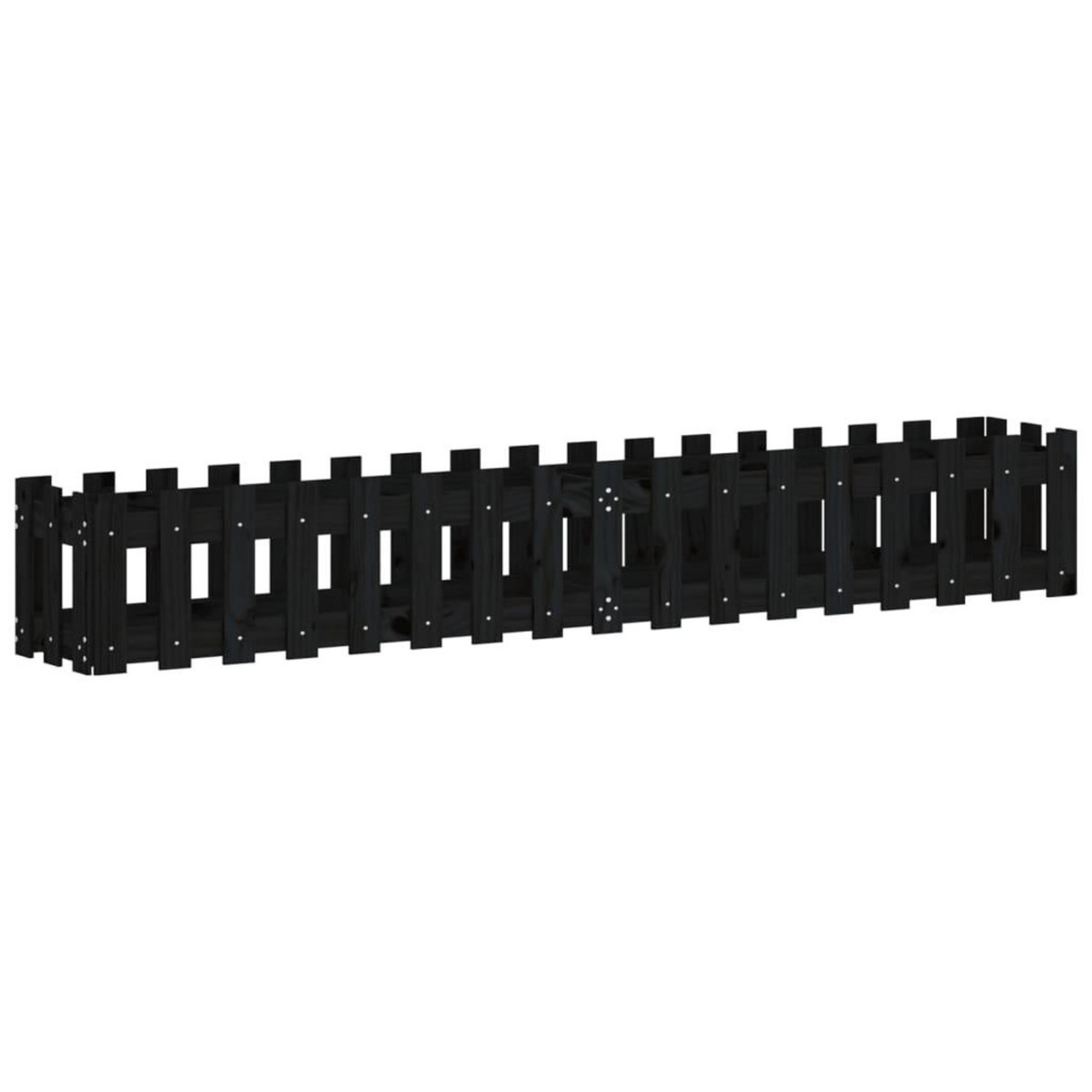 VIDAXL Lit sureleve de jardin design de cloture 200x30x30cm pin massif