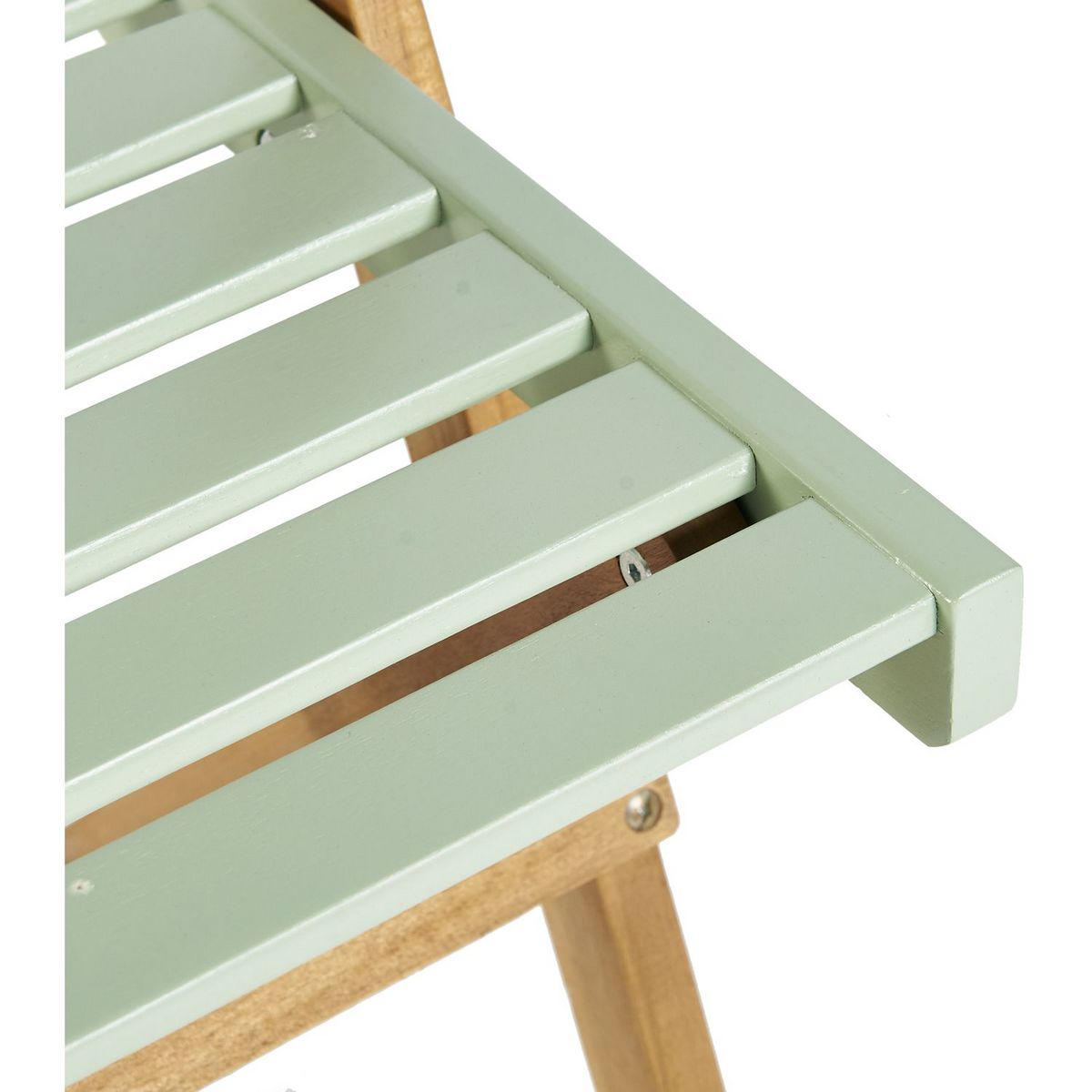 GARDENSTAR Salon de jardin - 2 places - Acacia - Vert d'eau - POBOIS