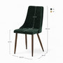 Voir la diapositive 4 : MAISON PAVANE Pack 4 chaises en velours jaune et vert-Vinni