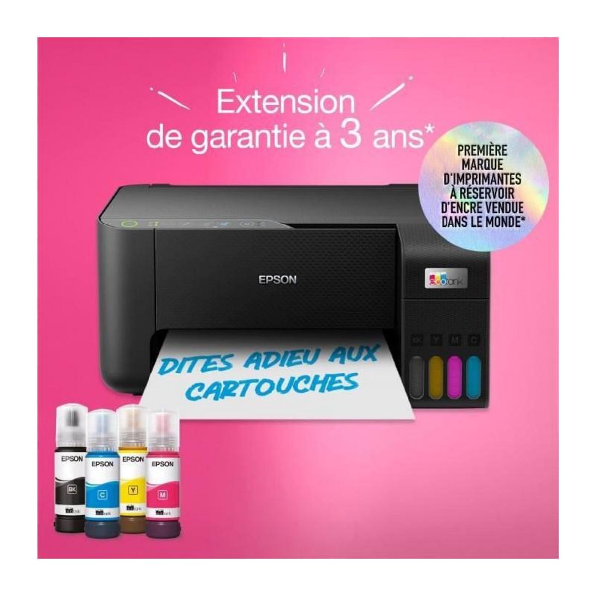Epson Imprimante multifonction A4 - EPSON - Ecotank ET-2860 - Wi-Fi - Equipée de réservoirs d'encre