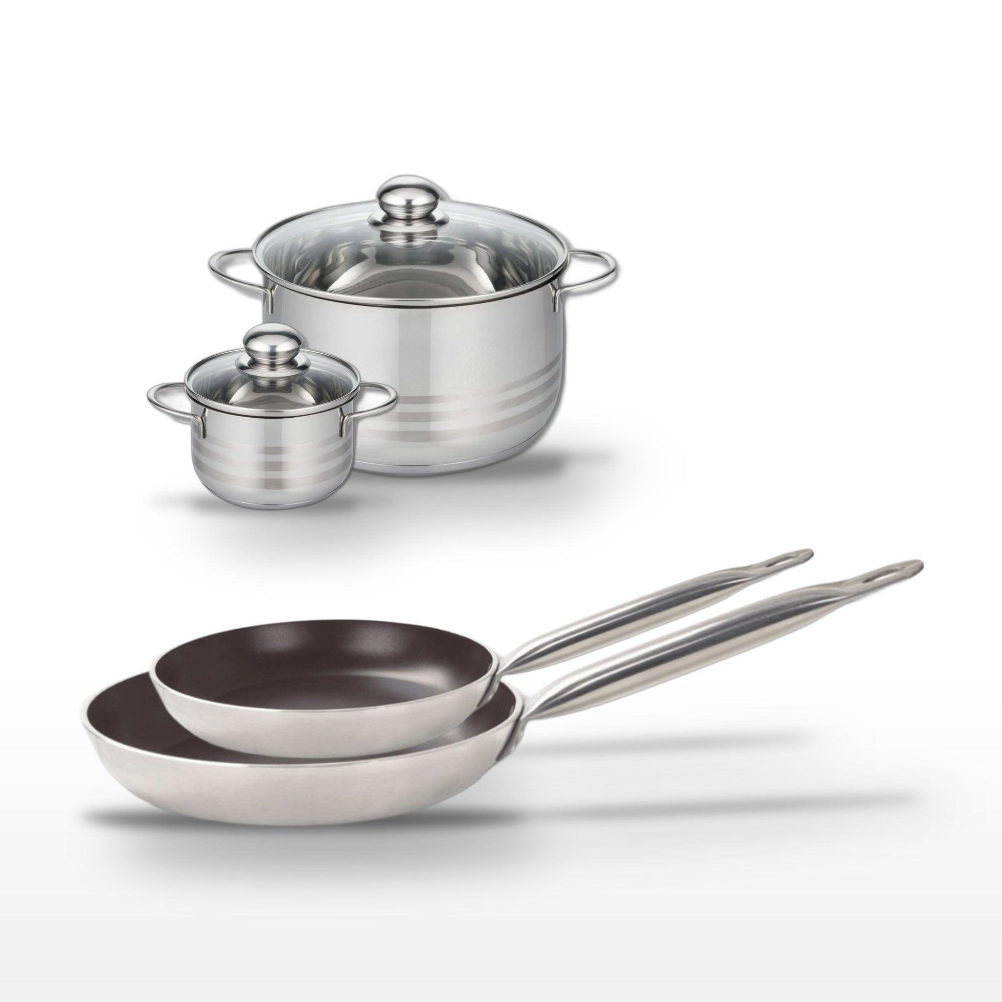 ELO Lot 2 poêles 28/32cm & 2 faitouts 12/24cm elo bistro line