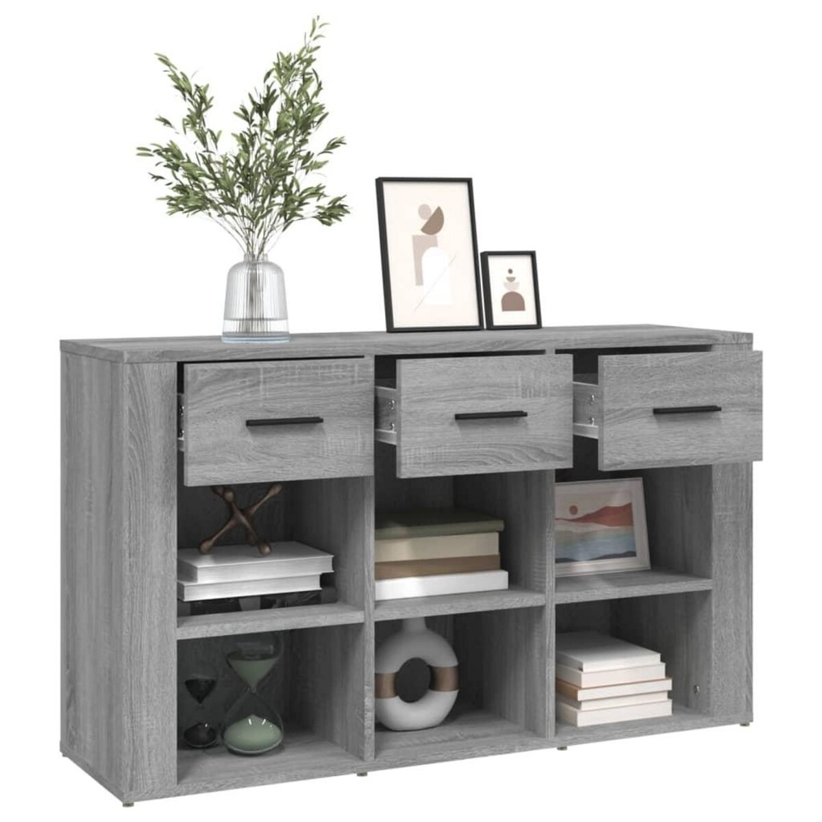 VIDAXL Buffet Sonoma gris 100x30x59,5 cm Bois d'ingenierie