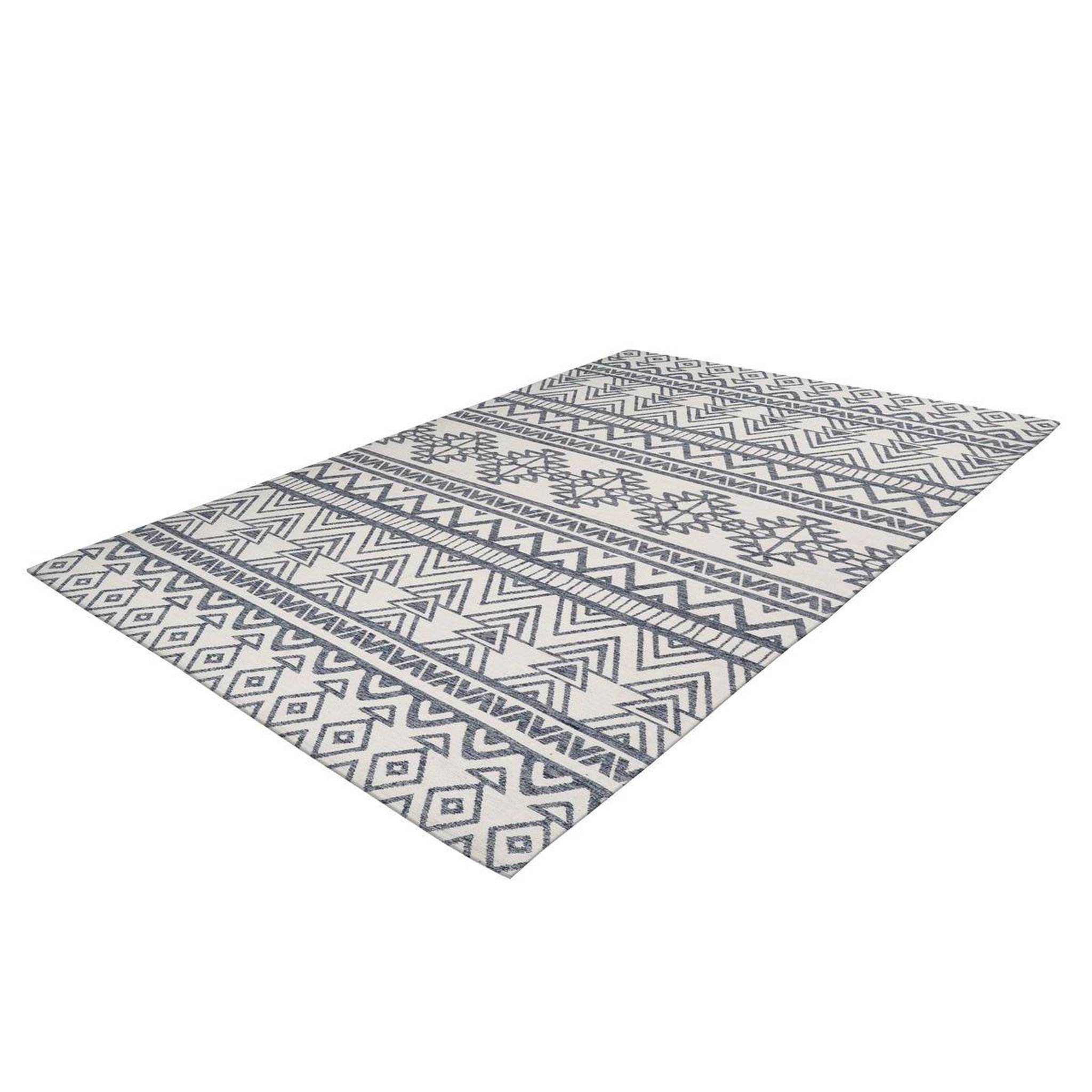 Voir la diapositive 4 : Paris Prix Tapis d'Extérieur Ethnique  Yoga  Anthracite & Ivoire