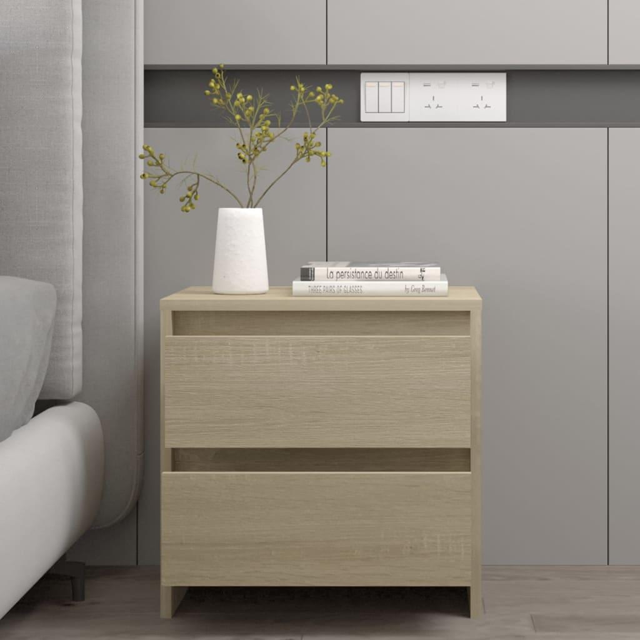 VIDAXL Table de chevet chene sonoma 45x34,5x44,5 cm bois d'ingenierie