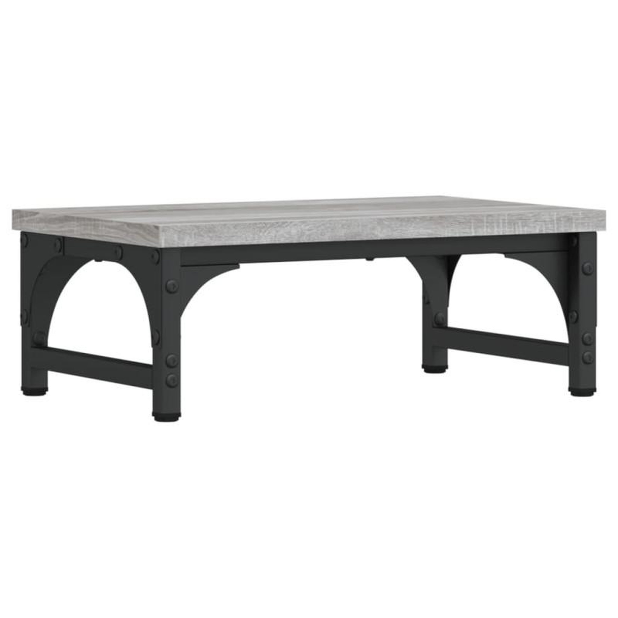 Voir la diapositive 6 : VIDAXL Support de moniteur sonoma gris 37x23x14 cm bois d ingénierie