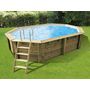 Voir la diapositive 4 : Ubbink Piscine bois Océa 5,50 x 3,55 x 1,20 m - Liner gris - Ubbink