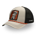 CAPSLAB Casquette trucker premium filet effet bambou Naruto Shippuden Hokage. Coloris disponibles : Beige