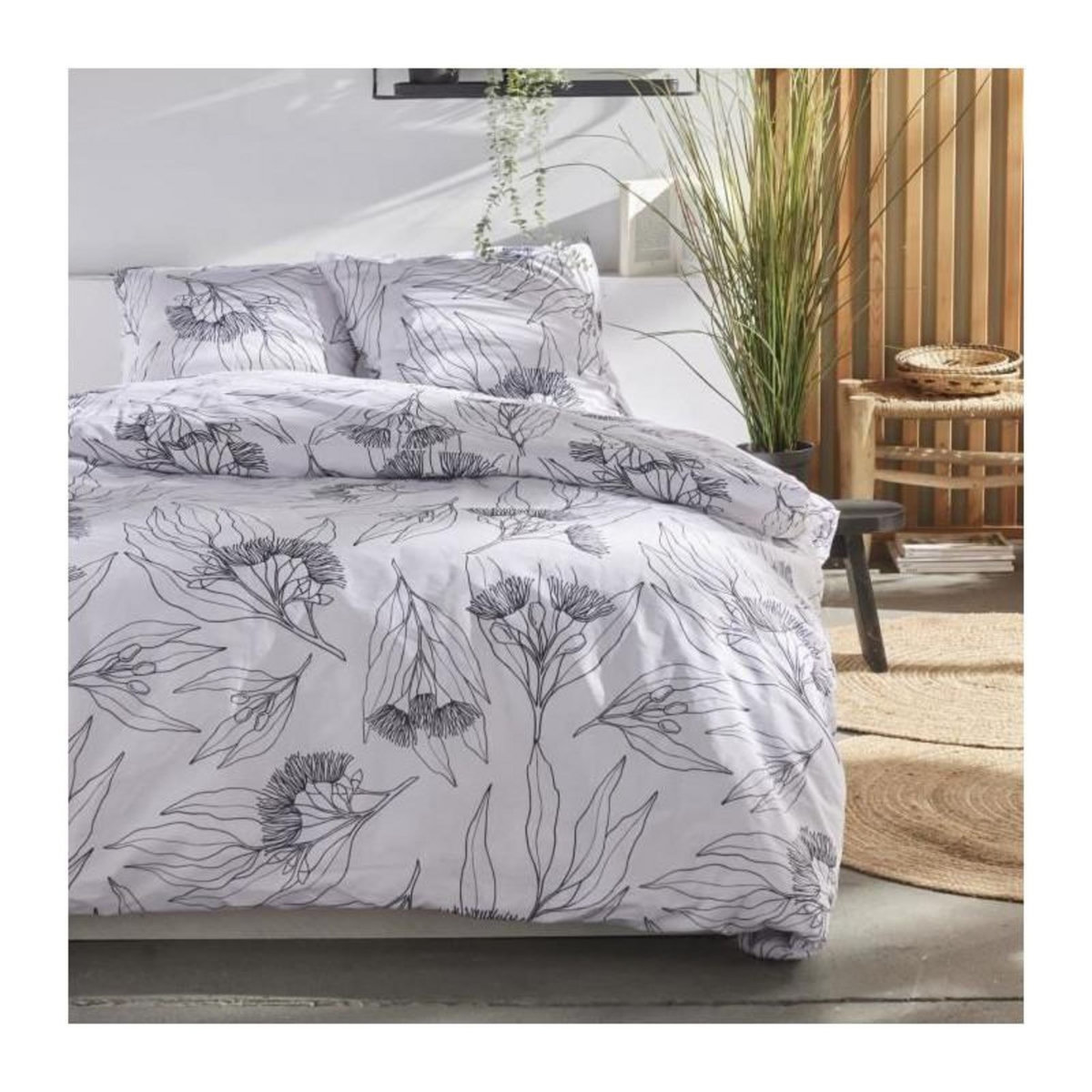 Today Parure de couette - TODAY - Sunshine 17.8 - 220x240cm - 2 personnes - Imprimée - Coton 57 fils