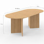 Voir la diapositive 5 : ID MARKET Table à manger extensible ovale MARTHE 6 -10 personnes bois façon hêtre 160-200 cm