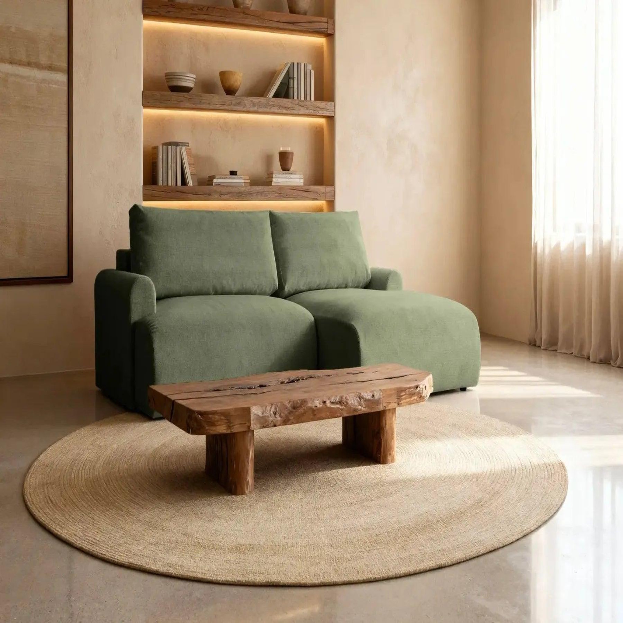 Voir la diapositive 5 : CASANOVA PARIS Raphaelle - canapé d'angle convertible tissu lisse 4 places droit