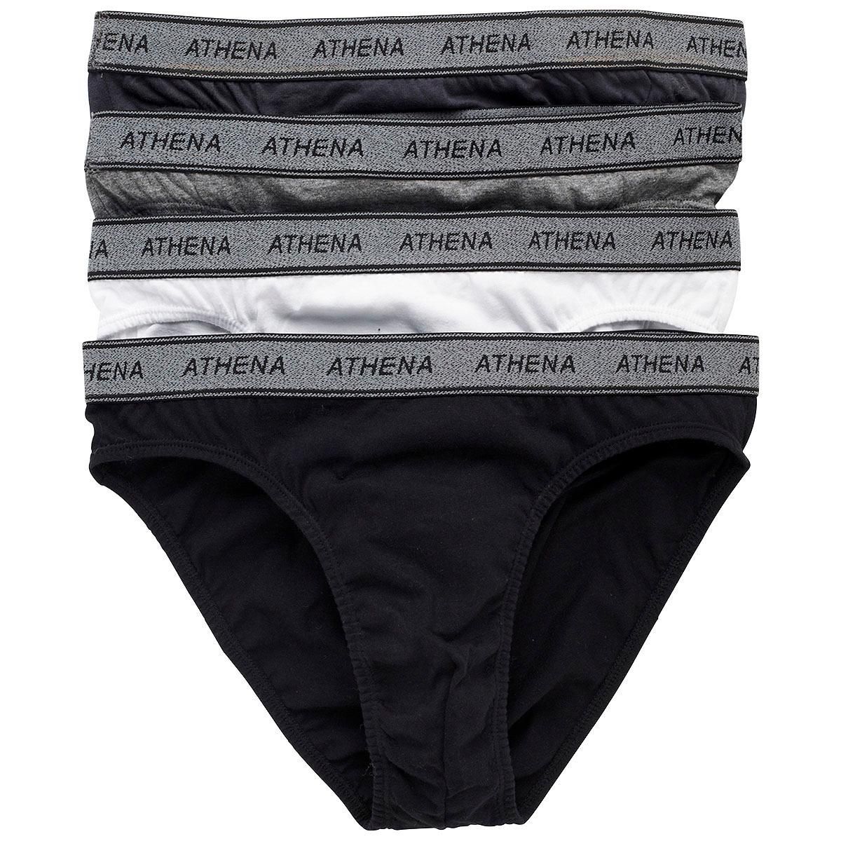 ATHENA Lot de 4 slips 100% coton
