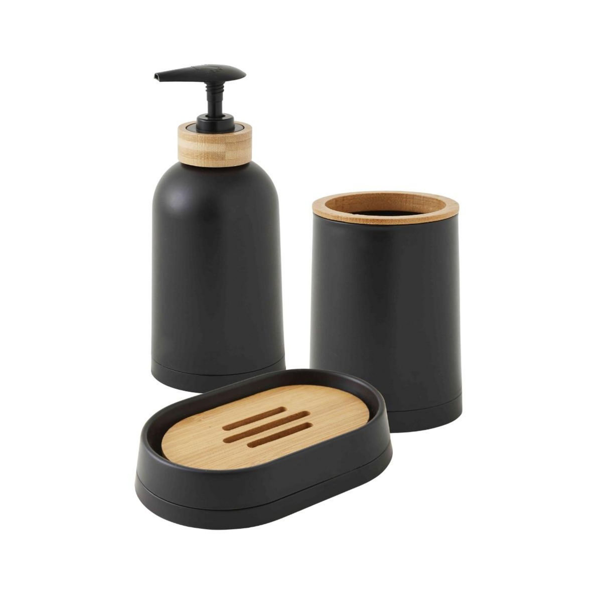 GUY LEVASSEUR Set salle de bain uni 3 pièces en bambou