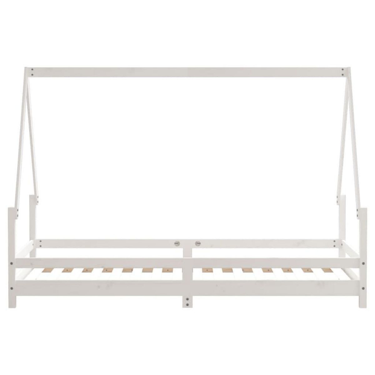 VIDAXL Cadre de lit pour enfants blanc 90x200 cm bois de pin massif