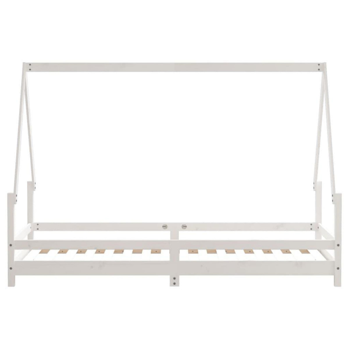 VIDAXL Cadre de lit pour enfants blanc 90x200 cm bois de pin massif