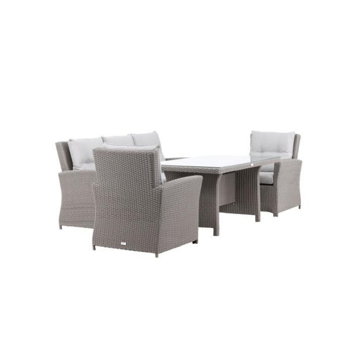 Paris Prix Salon de Jardin  Brentwood  186cm Gris