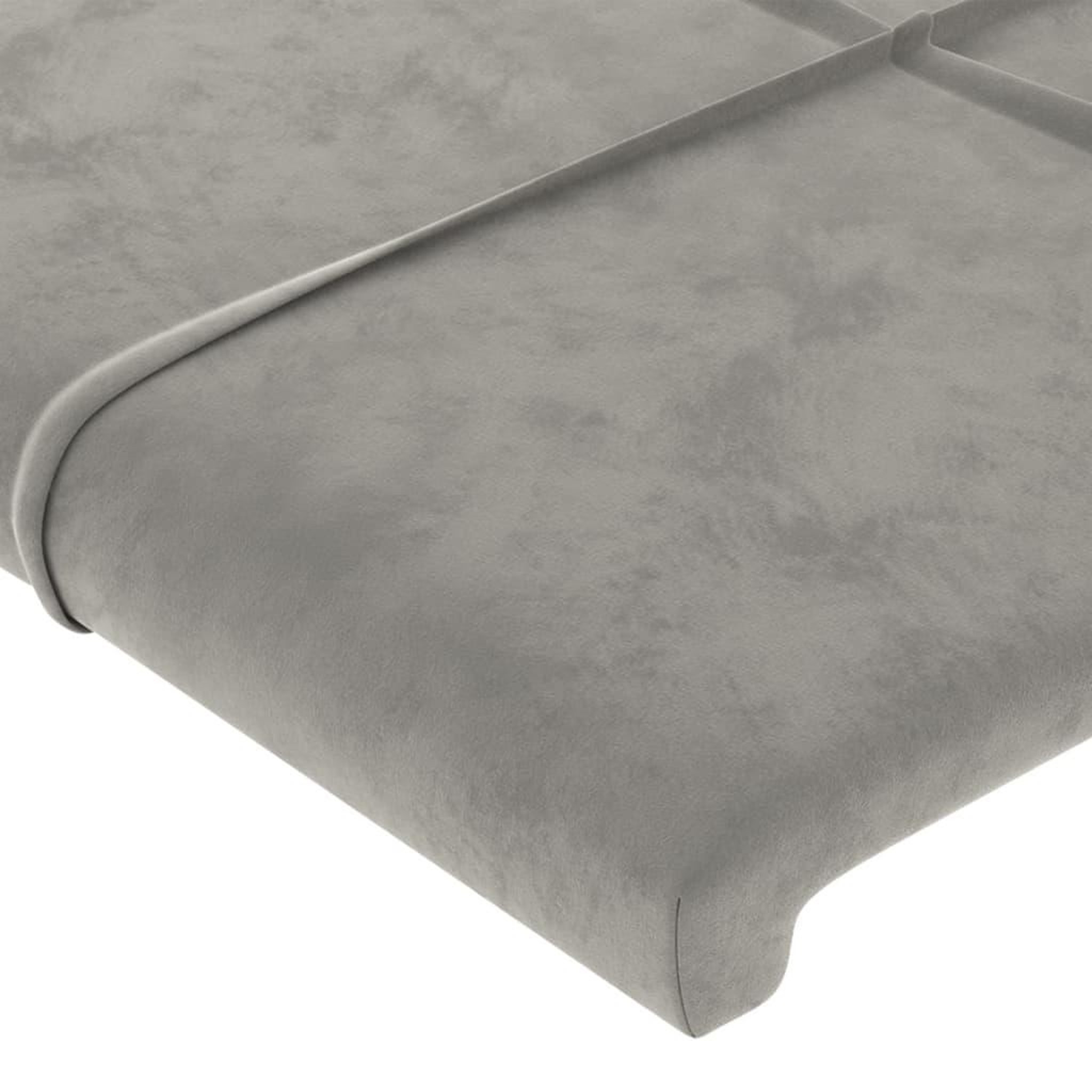 Voir la diapositive 5 : VIDAXL Tete de lit a LED Gris clair 203x16x78/88 cm Velours