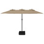 Voir la diapositive 3 : VIDAXL Parasol a double tete taupe 449x265 cm