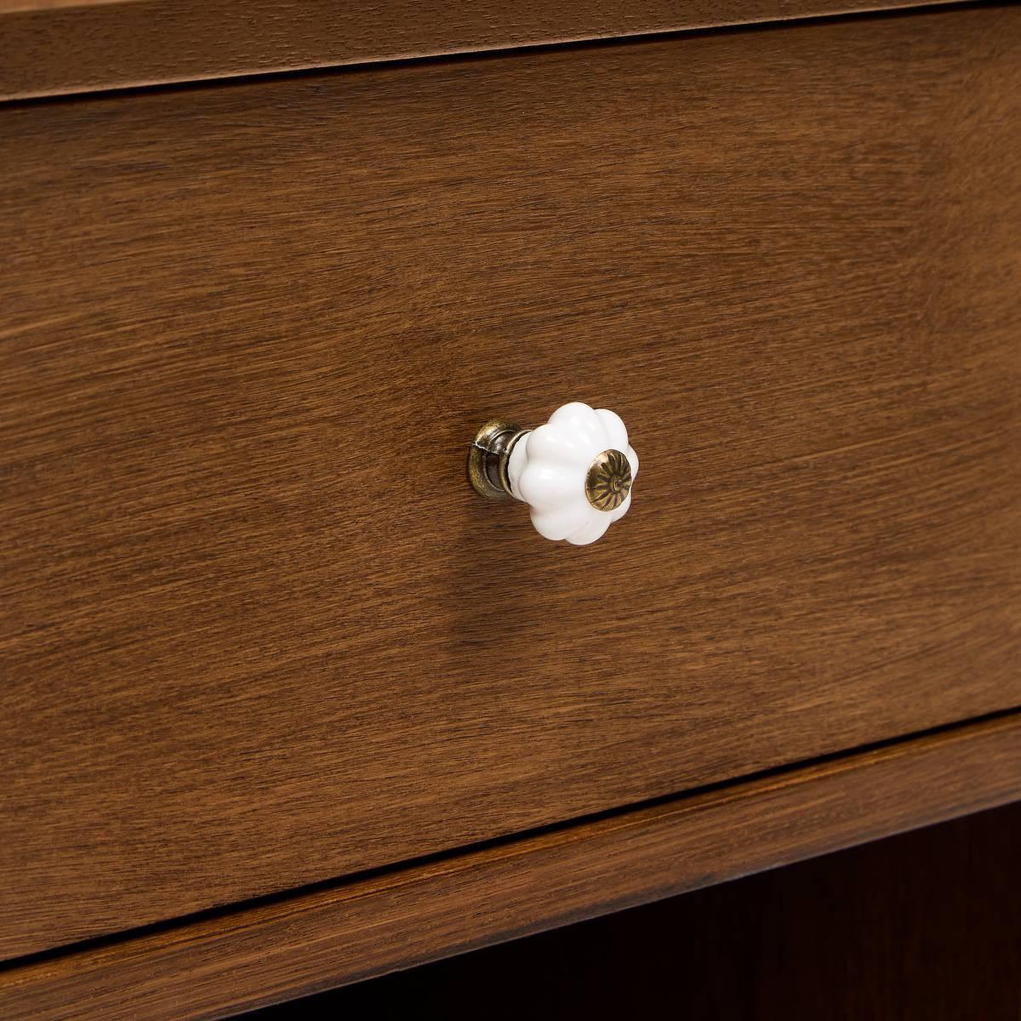 Voir la diapositive 4 : ATMOSPHERA Table de Chevet 1 Tiroir  Mona  56cm Marron