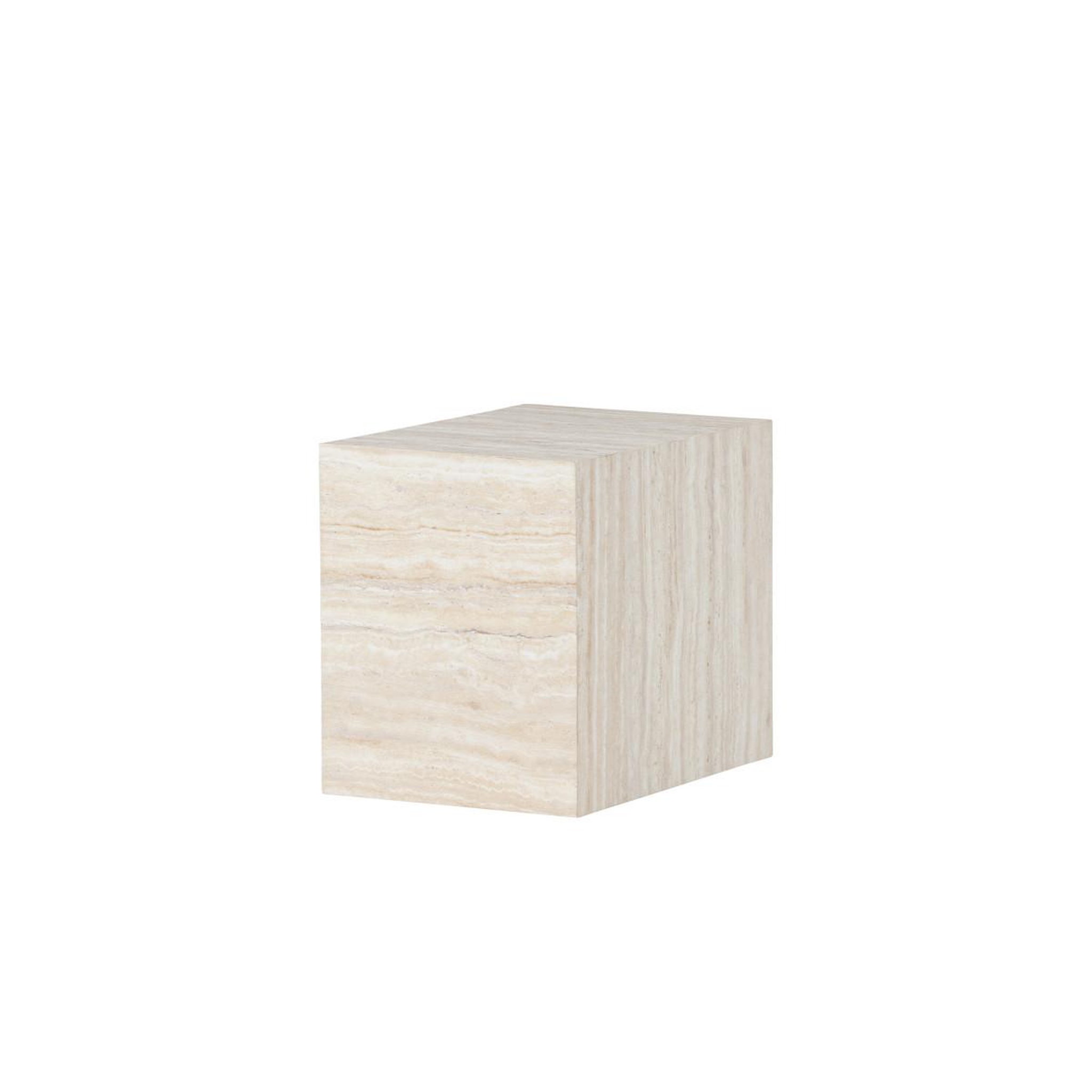 Voir la diapositive 4 : Paris Prix Table d'appoint effet travertin  york  35cm beige