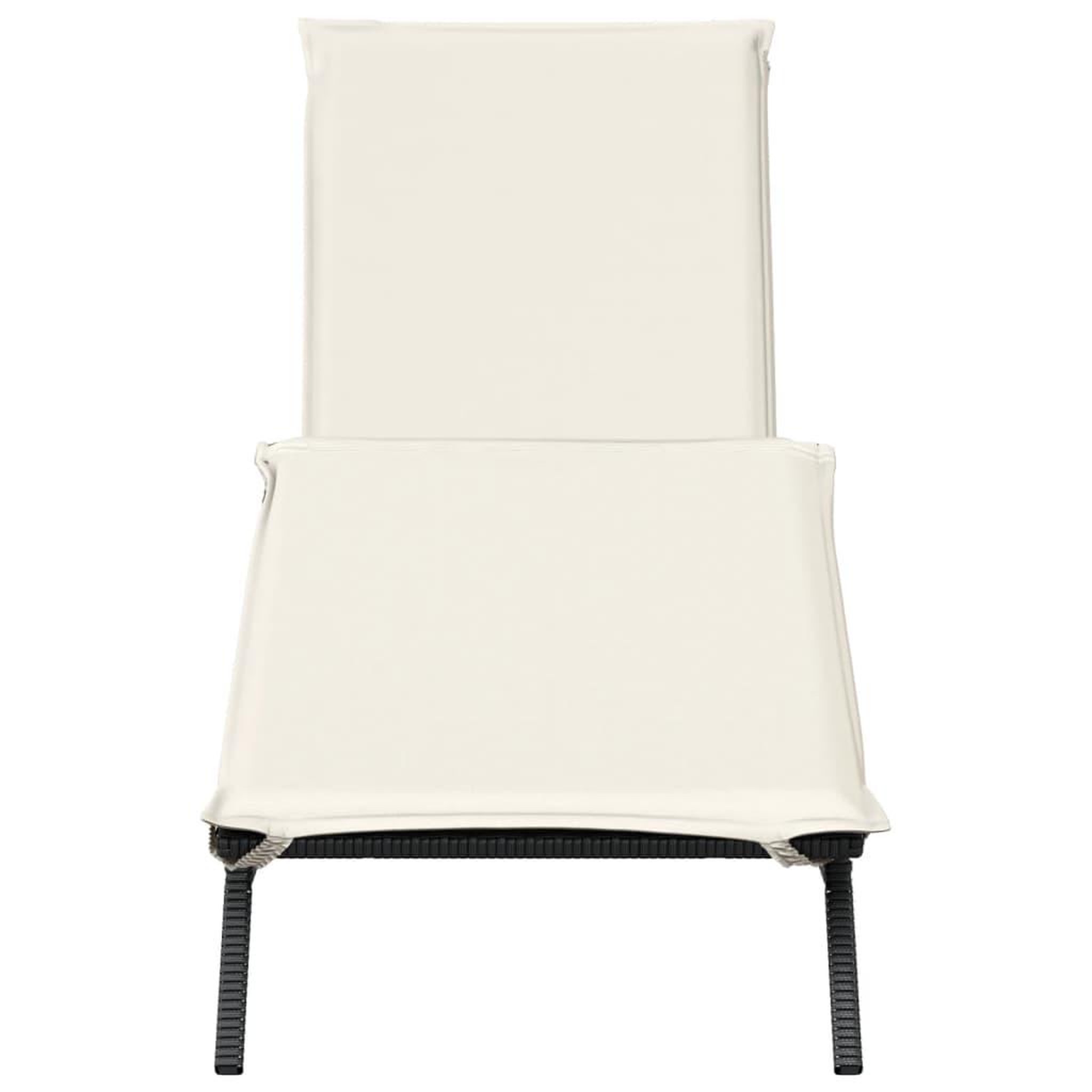 Voir la diapositive 4 : VIDAXL Chaise longue avec coussin noir resine tressee