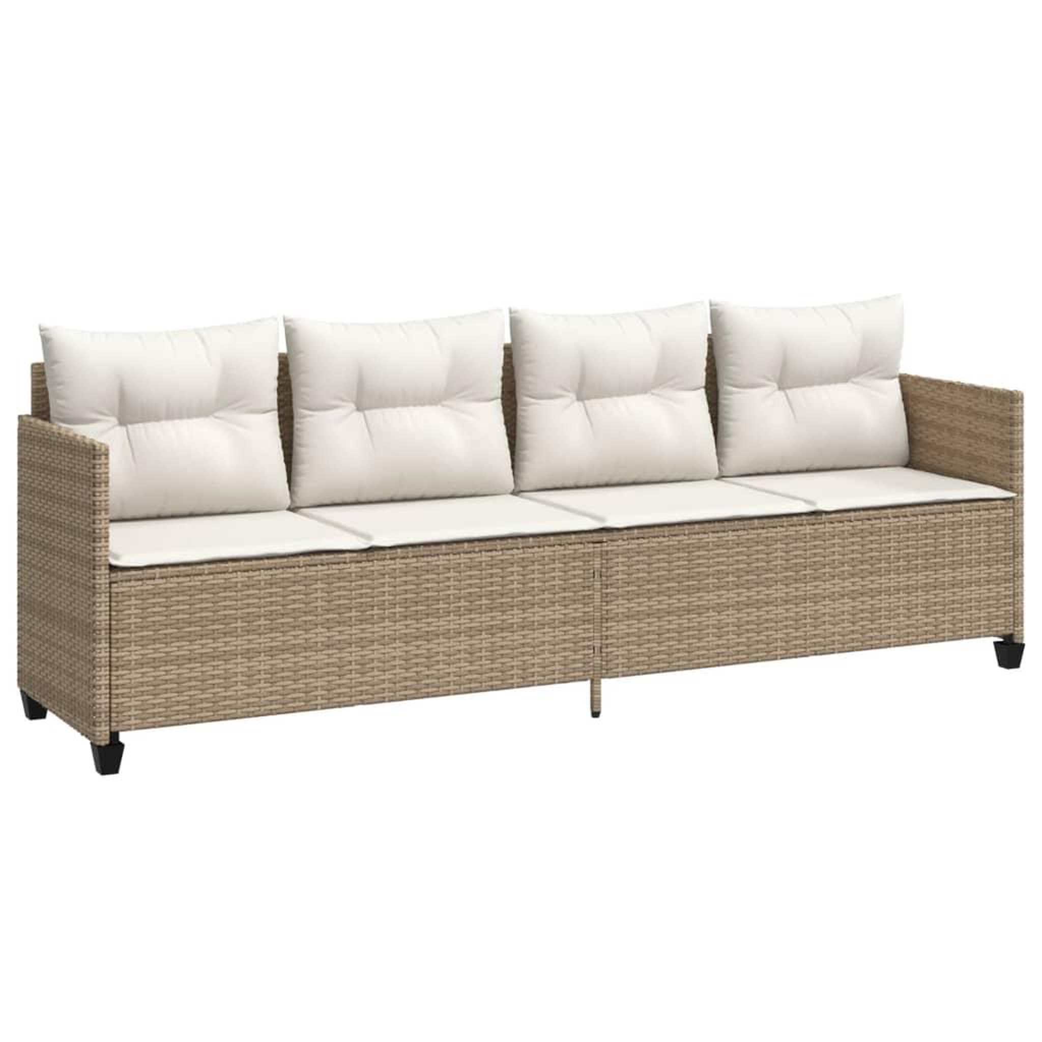 Voir la diapositive 3 : VIDAXL Salon de jardin avec coussins 5 pcs beige resine tressee