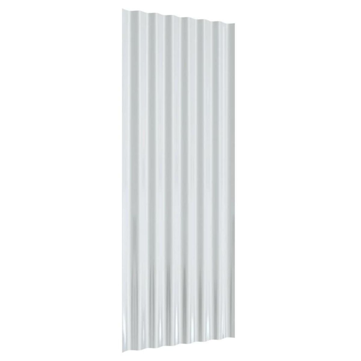 VIDAXL Panneaux de toiture 12 pcs Acier enduit de poudre Vert 100x36cm