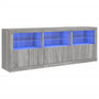 Voir la diapositive 2 : VIDAXL Buffet avec lumieres LED sonoma gris 181,5x37x67 cm
