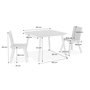 Voir la diapositive 4 : SWEEEK Table carrée enfant avec 2 chaises. pieds en pin. blanc