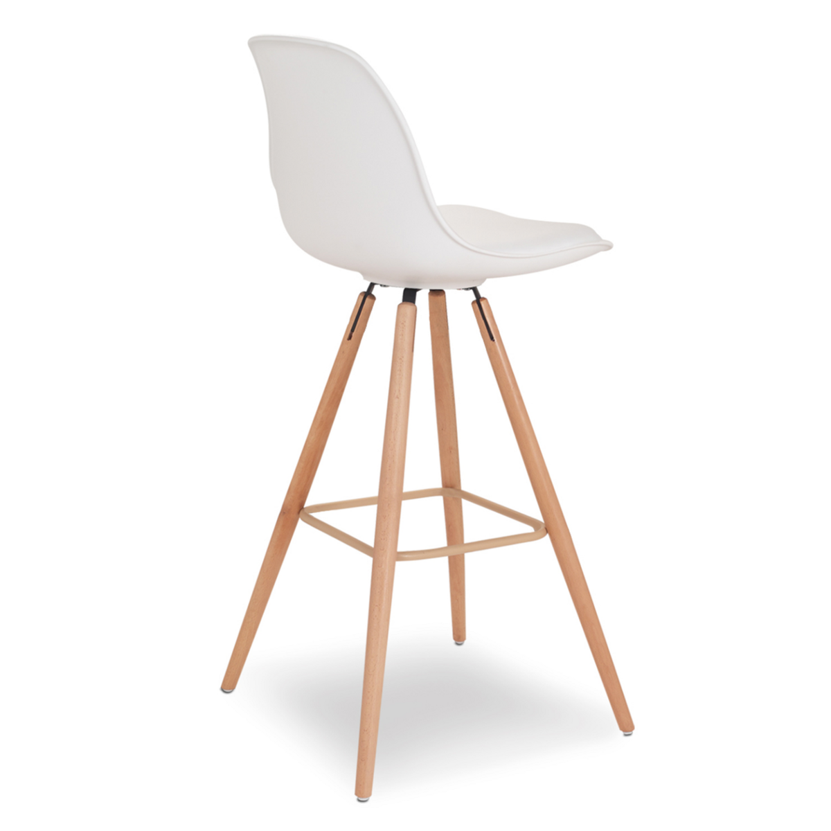 ID MARKET Lot de 4 tabourets de bar SARA mix color gris foncé, gris clair, blanc et bleu canard