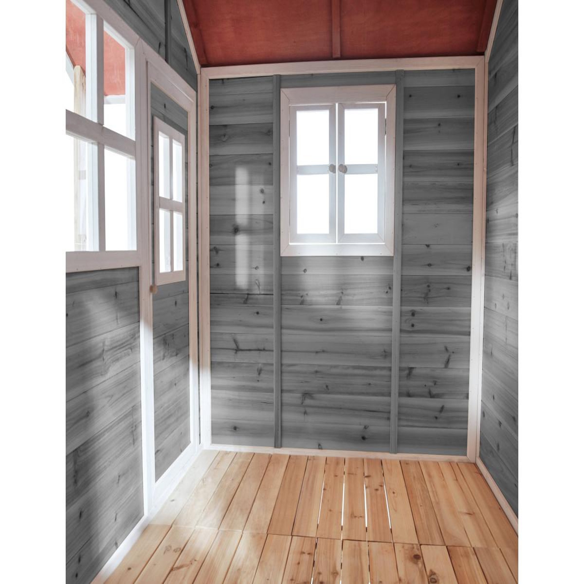 Voir la diapositive 4 : EXIT TOYS Maisonnette en bois pour enfants loft 350 gris - exit toys