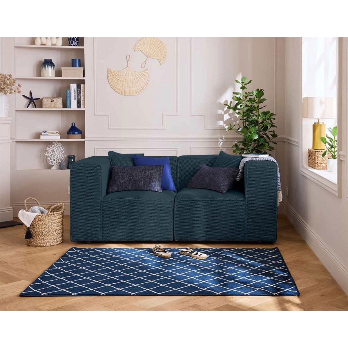 LISA DESIGN Arty - canapé modulable 2 places - en tissu mailles 3d