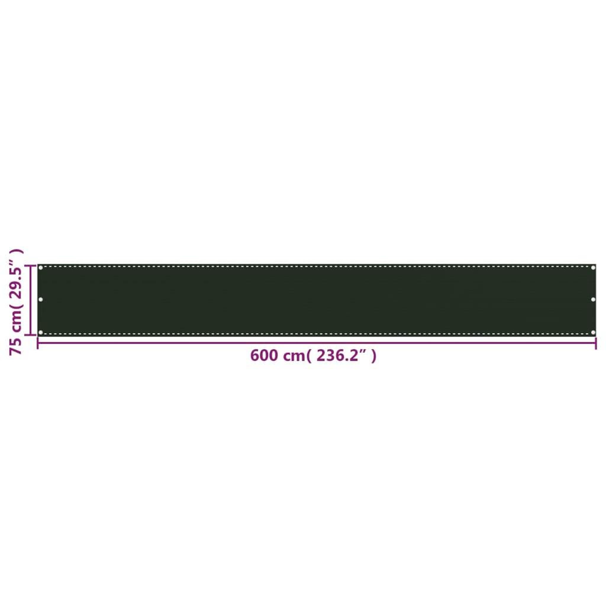 Voir la diapositive 5 : VIDAXL Ecran de balcon Vert fonce 75x600 cm PEHD
