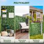 Voir la diapositive 6 : OUTSUNNY Haie Artificiel Brise-Vue décoration Rouleau 3L x 1H m Feuillage réaliste Anti-UV Vert Foncé