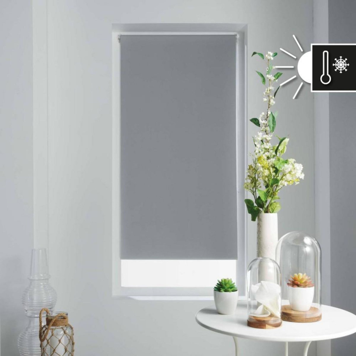 Douceur d'Intérieur Store enrouleur occultant 90x180 cm gris