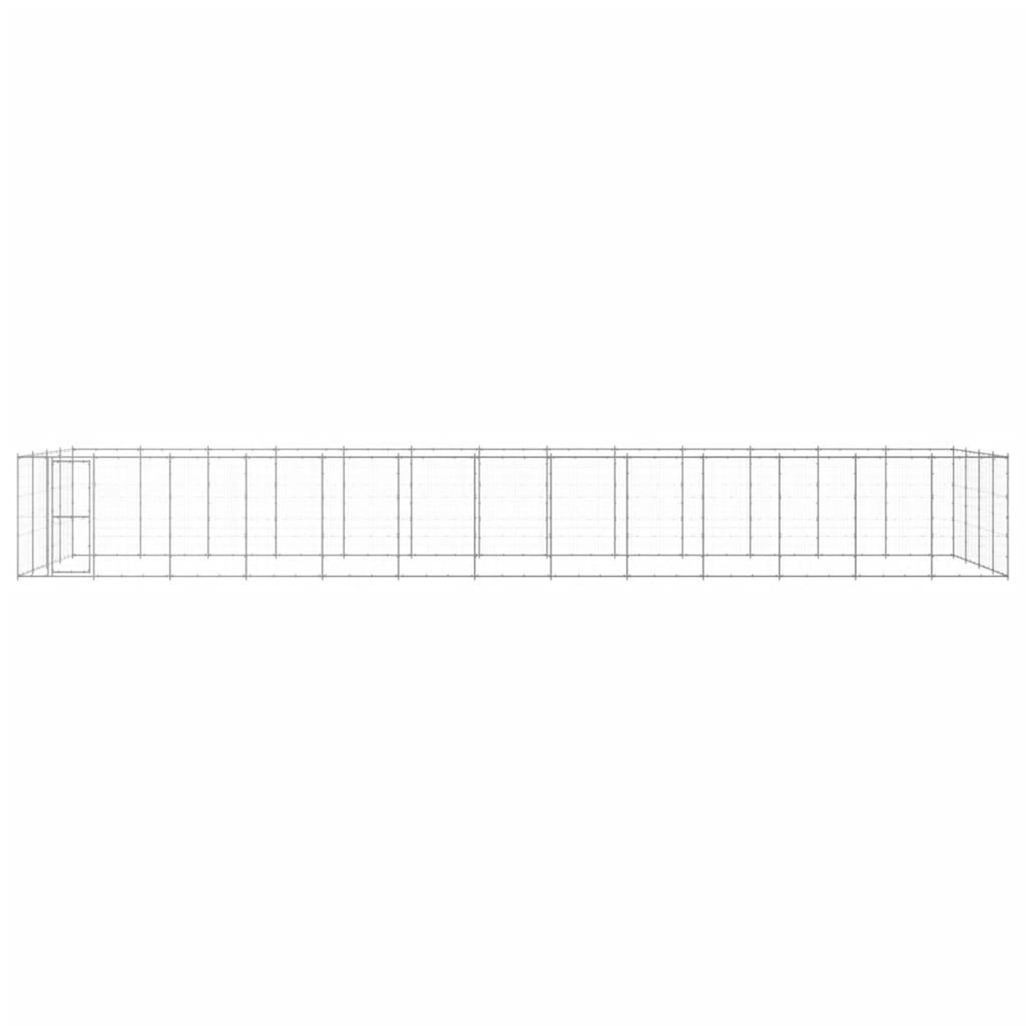 Voir la diapositive 2 : VIDAXL Chenil exterieur Acier galvanise 53,24 m²