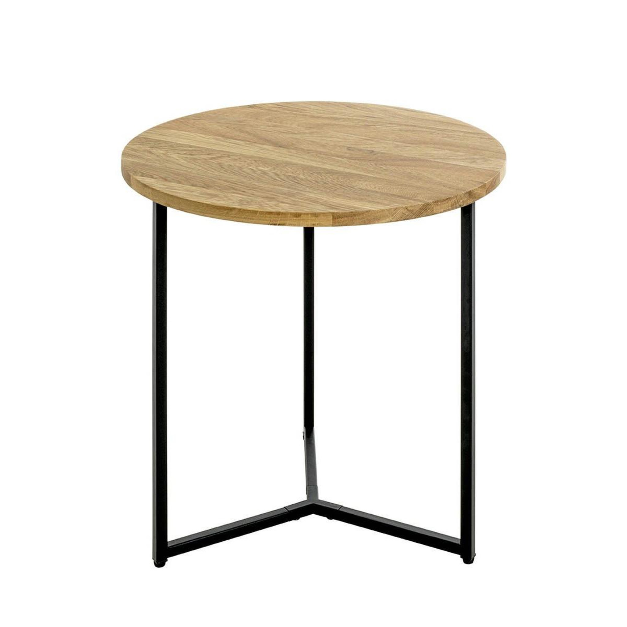 Voir la diapositive 2 : Paris Prix Table d'appoint ronde  pika  52cm chêne & noir