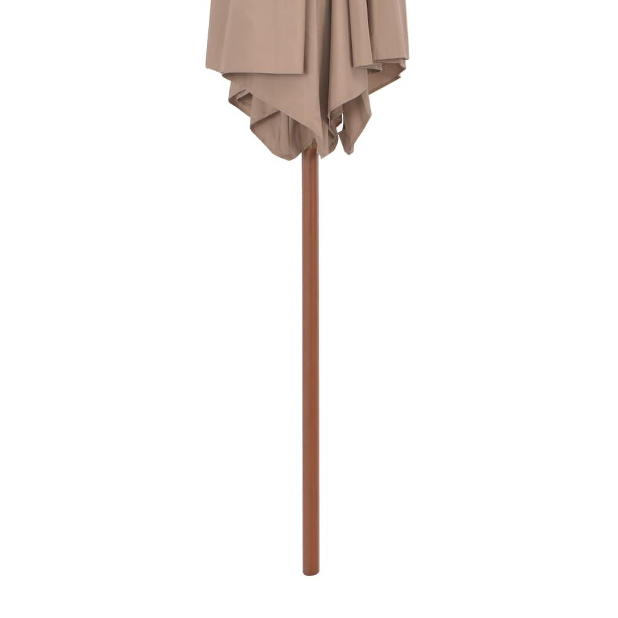 Voir la diapositive 4 : VIDAXL Parasol d'exterieur avec mat en bois 270 cm taupe